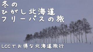 冬の北海道を楽しむ！Peachひがし北海道フリーパスで行く５日間の格安旅行　／　流氷　さっぽろ雪まつり　旭山動物園　ジュエリーアイス　ばんえい競馬