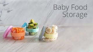 Cherub Baby Silicone & Glass Baby Food Storage