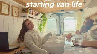 FIRST NIGHT OF VAN LIFE! (ups and downs…) | solo female van life