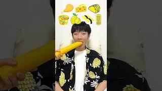 Random Yellow food MUKBANG #shorts