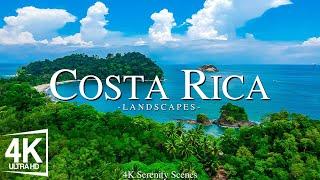 FLYING OVER COSTA RICA - Relaxing Music With Beautiful Natural Landscape - Videos 4K