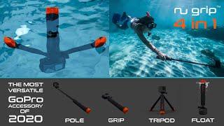 Nu Grip 4 in 1 - The world first floating grip & tripod - The Top GoPro & DJI Accessory of 2020