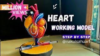 Biology Project _ Heart working model _3d model #science #biology #medical project_NakulSahuArt