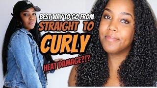 The BEST Straight To Curly Hair Routine | Without Heat Damage | Melissa Denise