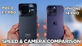 POCO F7 Pro vs iPhone 14 Pro SPEED TEST & CAMERA Comparison | Zeibiz
