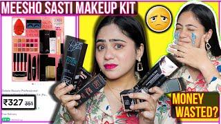 Trying Meesho’s Cheapest Makeup Kit with 15 Makeup Products | At ₹327/- only | Ronak Qureshi.