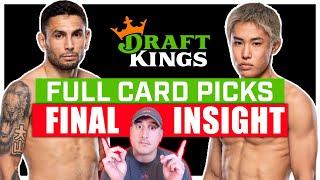 DRAFTKINGS FANTASY: UFC Vegas 93: Perez vs. Taira FULL CARD Predictions