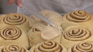 What's the secret to this Winston-Salem bakery's famous cinnamon rolls? Mashed potatoes!