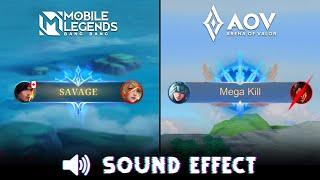 Mobile Legends VS Arena of Valor : SOUND EFFECT COMPARISON 2023