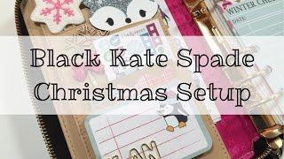 Black Kate Spade Planner Setup for Christmas 2015