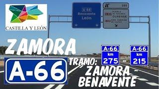 A-66 Zamora , AUTOVÍA RUTA DE LA PLATA Tramo: Km 275 a 215 Zamora - Benavente , Castilla y León.