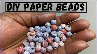 Easy Paper Beads from Watercolor Painted Cardstock: Step-by-Step Tutorial