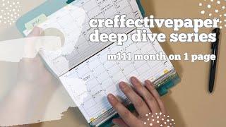 CreffectivePaper deep dive series continued | month on 1 page planning