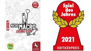 Spiel des Jahres 2021: „MicroMacro: Crime City“