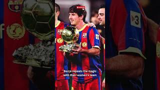 Barcelona Makes History Again! All-Podium Sweep in Ballon d'Or  #barcelona #football #shorts