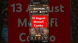 MemeFi Daily Combo for all level || 13 August 2024 MemeFi Secret Tap Combo to earn 4,000,000 coins