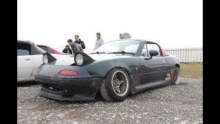 INSANE TURBO MX5 DRIFTING BUXTON RACEWAY