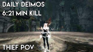 Gw2 [qT] Daily Deimos 6:21 min Kill [5:39 min left] | Thief PoV