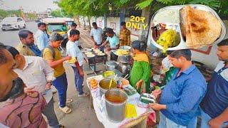 Cheapest Dosa Idli Vada Pori all 20rs Family selling Morning Nasta Bijapur Karnataka Street Food