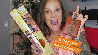 Dollar TREE  experiment! DIY your own Zipper Pouch from Dollar Tree faux leather & iron on glitter!