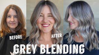 Hair Transformations with Lauryn: Dimensional Grey Blending to Compliment Natural Grey Hair Ep. 195