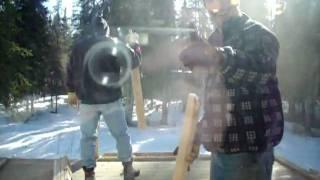 Chainsaw demo Alaska style