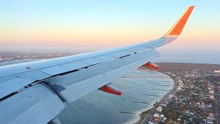 Glamorous Sunset  Landing - Full Flight Melbourne to Sydney Jetstar JQ528 Airbus 320-200