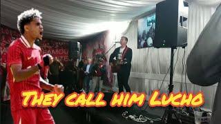 The Luis Díaz song  They call him Lucho  Marc Kenny at Hotel Anfield