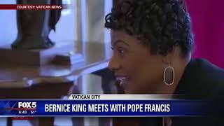 Bernice King meets with Pope Francis