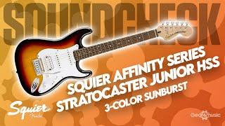 SOUNDCHECK Squier Affinity Series Stratocaster Junior HSS, 3-Color Sunburst | Gear4music Guitars