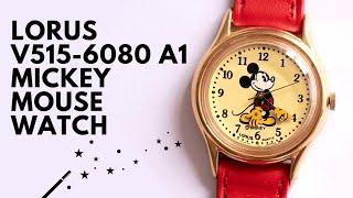 Vintage 1990s Lorus V515-6080 A1 Mickey Mouse Watch for Women