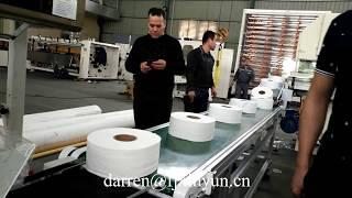 Papel higiénico jumbo maxi roll automático completo que hace la línea de producción de la máquina