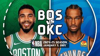 BOSTON CELTICS at OKLAHOMA CITY THUNDER | FULL GAME HIGHLIGHTS | January 5, 2025 | 2024-25 Season