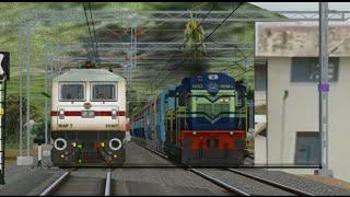 High Speed overtake by Train in Msts Train Simulator Game