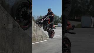 UP THE WALL  Trial mixed with stuntriding  #motorcycle #ktm790duke