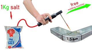 I make free 220v Welding Machine from 1 Kg Salt , future ideas 2023