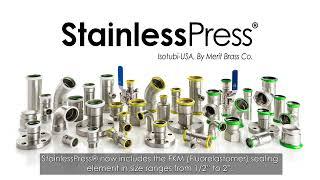 FKM Stainless Press Fittings & Valves, known as StainlessPress® by Merit Brass Co. (SHORT)