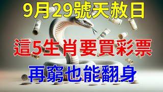 |60年一次，就在今天！9月29號“天赦日”，這5個生肖一定要買彩票，乞丐也能發大財，尤其這個屬相！再窮也能翻身！