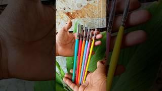  Affordable amazon paint brush set review ️ #art #shortsvideo #painting #drawing #viralvideo