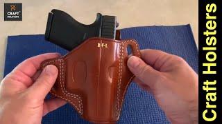 Glock 43 Craft Holsters OWB Leather Holster Review (Panther)