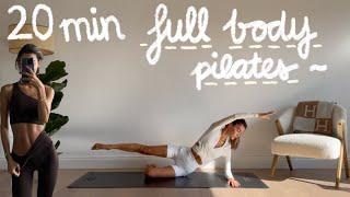 20MIN full body intermediate pilates workout // tone & lengthen at-home pilates // no equipment