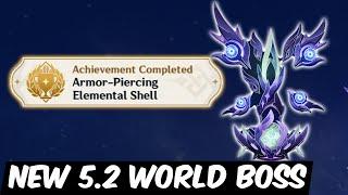 New Natlan 5.2 World Boss Armor Piercing Elemental Shell Hidden Achievement | Genshin Impact