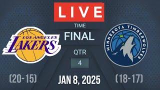 NBA LIVE! MINNESOTA TIMBERWOLVES vs LOS ANGELES LAKERS I 2K25 January 8, 2025 LAL VS TWOLVES 2K25