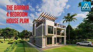 The Baraka Contemporary 4 Bedroom House Plan