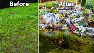 I Turned my Grass Yard into a Water Garden Oasis