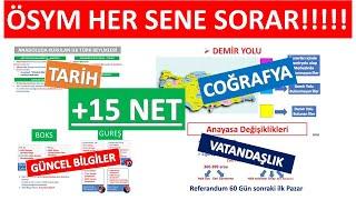 ÖSYM BU KONULARI HER SENE SORAR ! +15 NET