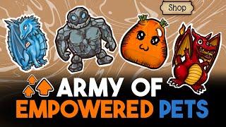 Ranger's Army of EMPOWERED PETS: Stone Golem & Dragons | Backpack Battles