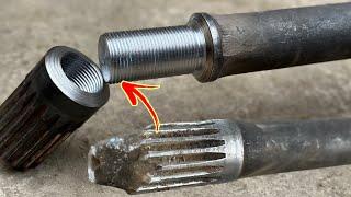 Only Experiment || How Replace Broken Melted Axle Teeth with scrap Pinion Teeth By minded Mechanic