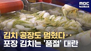 배추 품귀에 텅 빈 창고‥김치공장들도 '막막' (2024.09.25/뉴스데스크/MBC)