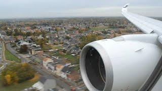 HARD! FINNAIR A350 XWB Rainy Approach & Landing in Brussels!